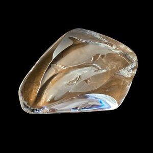 Mat Jonasson Sweden Crystal “ Jumping Dolphins “